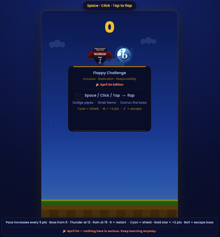 Student continuing to improve the game during class